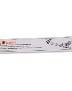 Aufkleber D/GB/F: U-Profil für Antrieb RPM